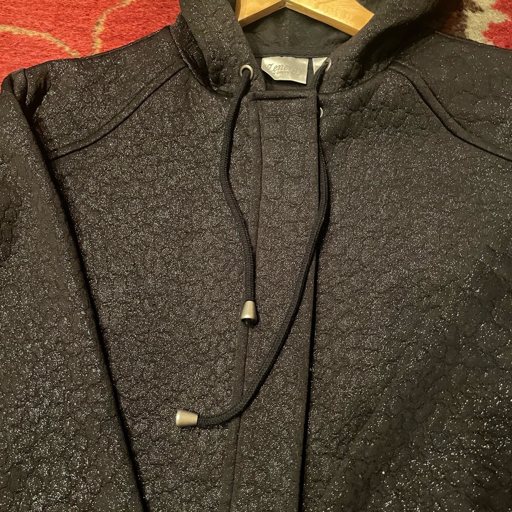 Chico's Black Textured Utility Jacket - Picture 2 of 7